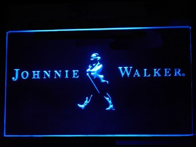 Johnnie Walker Logo Pub Store Light Sign